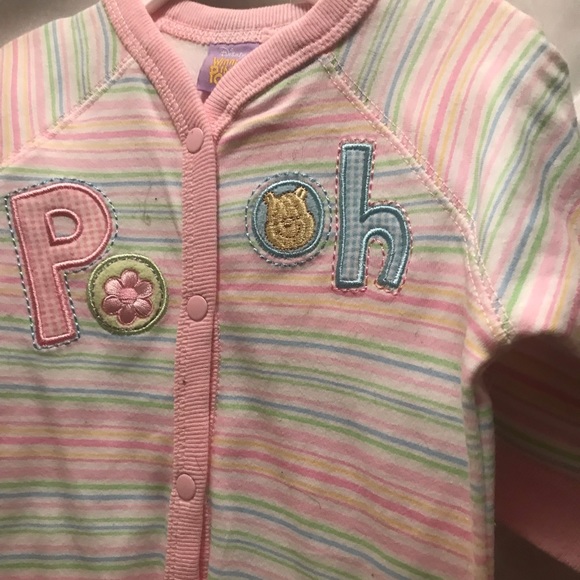 NWT Sz 0-3 mths Winnie the Pooh coverall Vtg - Picture 2 of 2
